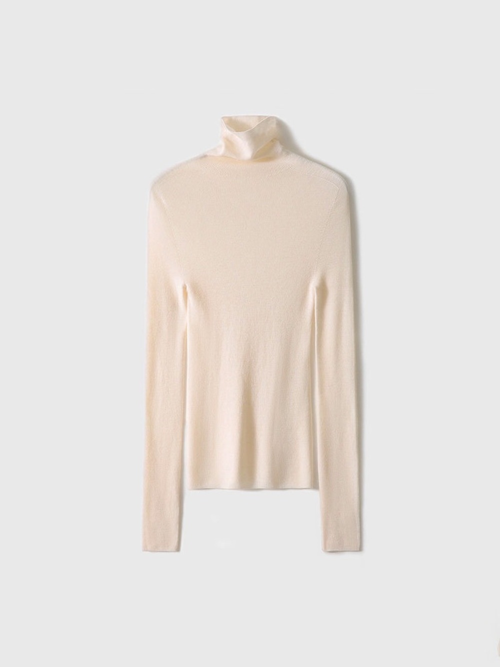 FIBFLX 100% Cashmere Seamless Turtleneck Sweater Women's Small